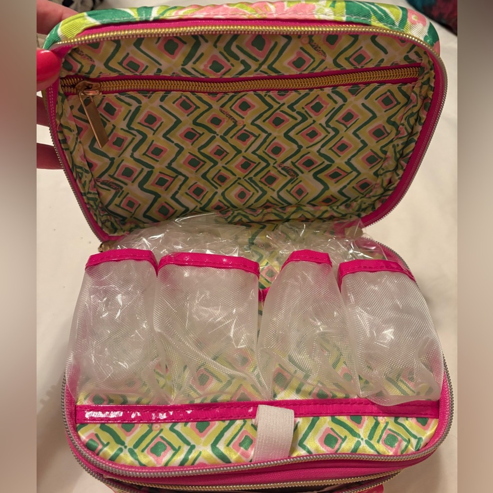 Lilly Pulitzer Flamingo Print Cosmetic Bag - Picture 3 of 6